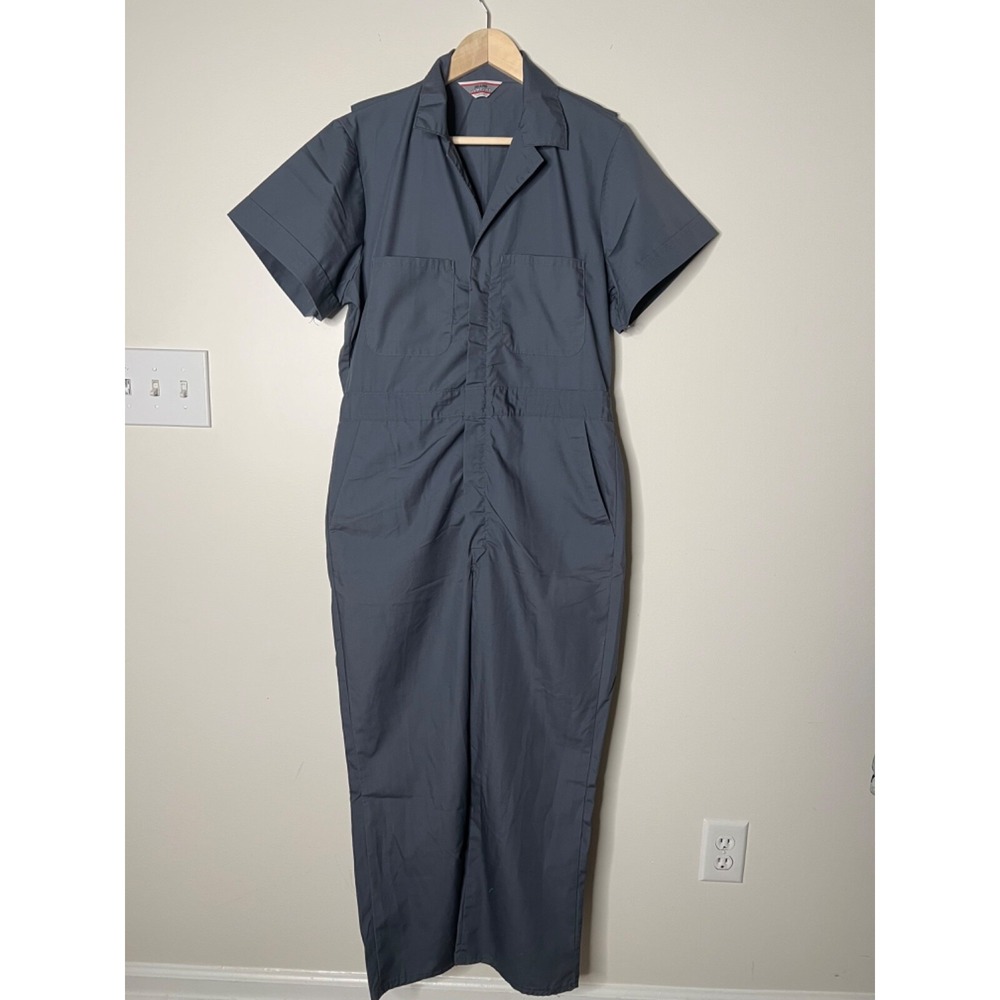 Sears Men's Short-Sleeve Utility Jumpsuit - Charcoal Gray